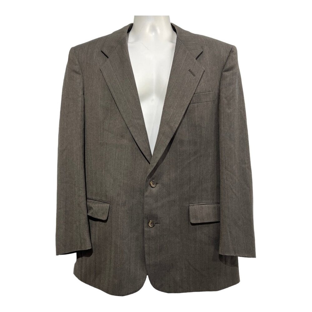 Christian Dior Blazer Men 44L Gray Wool 2 Button Sport Coat Office Career Jacket